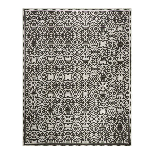 Pool House Indoor Outdoor Rug Light Grey & Charcoal 8'6