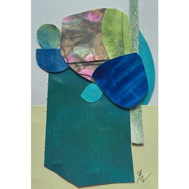 "Petal 2" Original Mixed-Media Collage on Paper by Zac Woodiel For Sale In Little Rock - Image 6 of 10