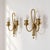 1940s 1940s Mid-Century Modern Brass Wall Lights by Angelo Lelii for Arredoluce - Pair For Sale - Image 5 of 8