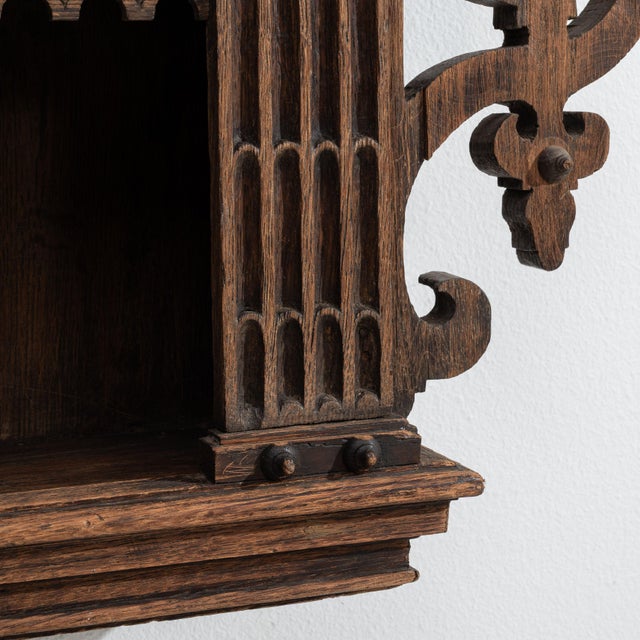 Wood 19th Century Belgium Renaissance Brown Wood Bookcase For Sale - Image 7 of 15