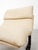 Elegant Saporiti Onda armchair, an Italian design classic (1970s) by designer Giovanni Offredi, in cream-colored leather....