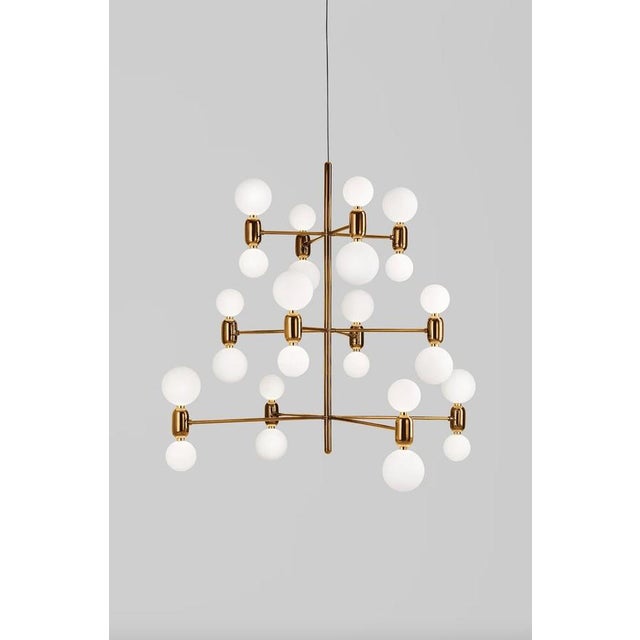 Aballs Chandelier 12 Golden Suspension Lamp by Jaime Hayon for Parachilna For Sale - Image 4 of 13