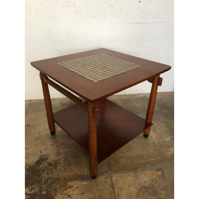 Lane MidCentury Mosaic Top Side Table Chairish