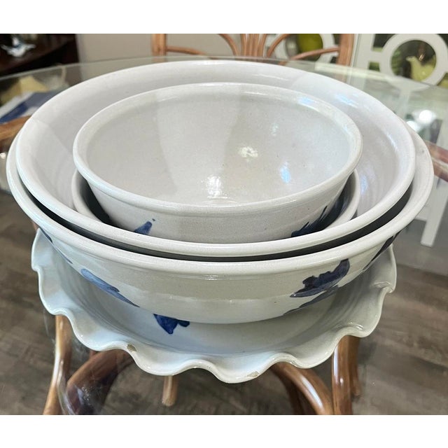 Vintage Studio Pottery Bowls and Platter. Set of 5. Signed For Sale - Image 13 of 13