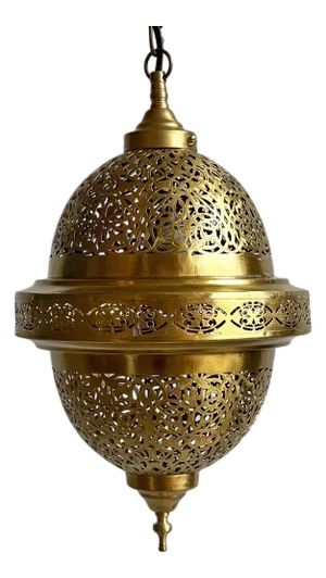 Vintage Moroccan Brass Hemma Small Pendant Light