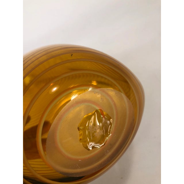 Early 21st Century Glass Gold Color Vase, Signed John Geci For Sale In Chicago - Image 6 of 8