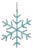 Beaded Snowflake Ornaments, Set of 12, Blue, 6" For Sale