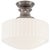 Thomas O'Brien for Visual Comfort Signature Milton Road Flush Mount in Antique Nickel with White Glass For Sale
