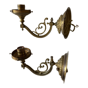 Pair of Antique French Empire Brass Wall Sconces