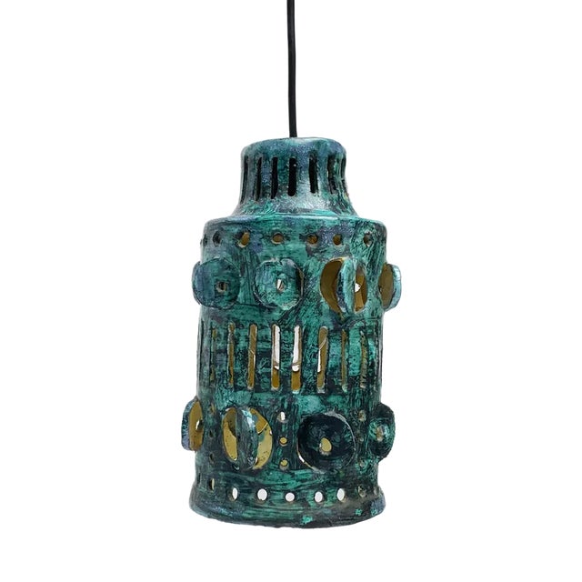 Mid-Century Ceramic Pendant Lamp, 1960s For Sale