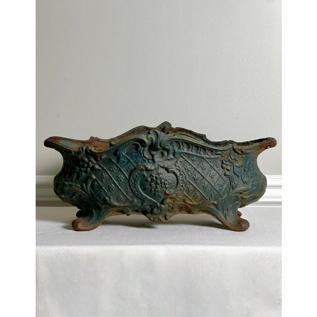 19th Century French Victorian Era Cast Iron Footed Jardiniere For Sale In Philadelphia - Image 6 of 15