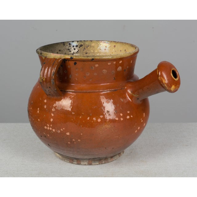 19th Century French Glazed Terracotta Toupin Cooking Pot For Sale - Image 9 of 11