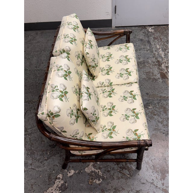 1970s McGuire Furniture Bamboo Loveseat, Vintage. For Sale - Image 5 of 12