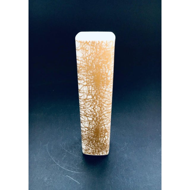 Porcelain Abstract Gold Pattern Vase from Heinrich & Co, Germany, 1970s For Sale - Image 4 of 8