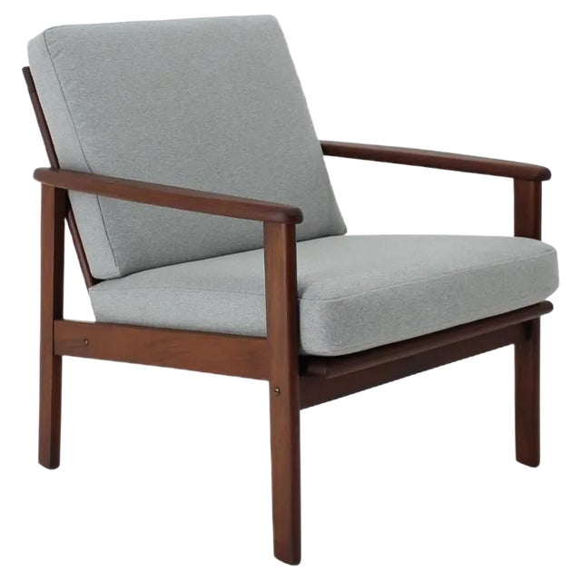 Danish Beech Armchair, 1960s For Sale