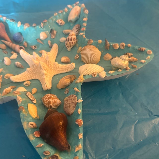 Starfish Wooden Decorative Dish With Shell Inlay For Sale In Minneapolis - Image 6 of 7
