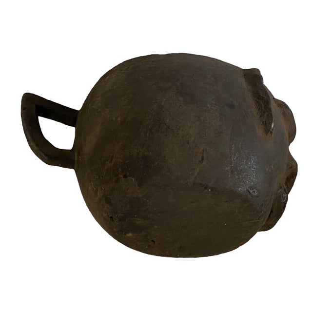 African Kuba Wooden Cup Figural Head For Sale - Image 4 of 8