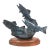1989 Jacques and Mary Regat Bronze Salmon Sculpture For Sale