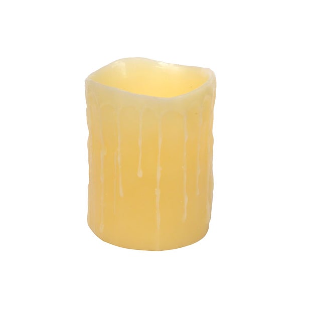 Bring cozy, flameless charm to your home with this set of 3 LED Dripping Wax Pillar Candles. Crafted from real wax for a...