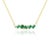 Green 1.32ct Emerald Bar Pendant Necklace With Diamonds in 14k Yellow Gold For Sale - Image 8 of 15
