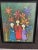 Mid-Century Modern 1990s Danish Modern Folk Art Style Canvas Print, Framed For Sale - Image 3 of 6
