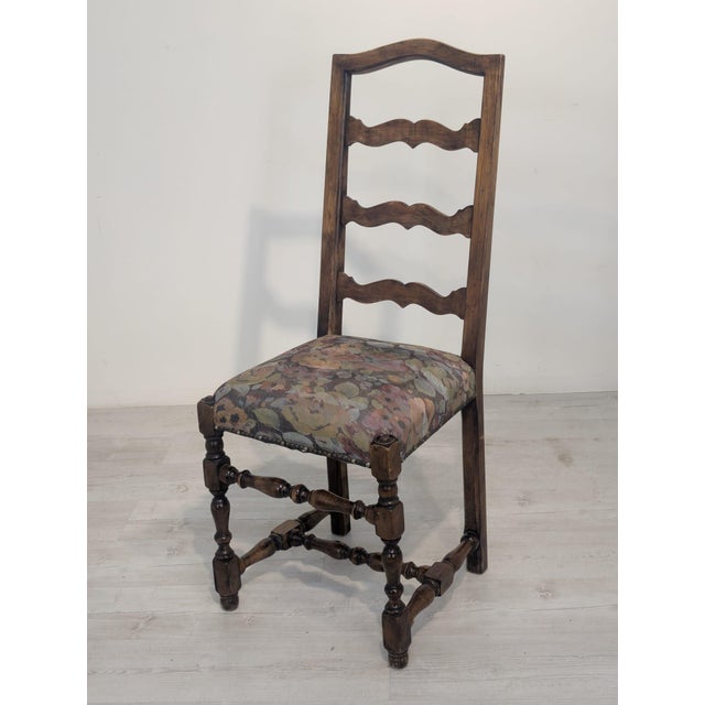 Brown Vintage Oak Chair with High Backrest, 1965 For Sale - Image 8 of 16