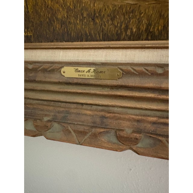 American 1974 Original Painting of a Barn Titled “Once a Home” For Sale - Image 3 of 7