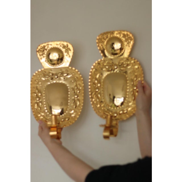 Mid-Century Swedish Brass Sconces, Set of 2 For Sale - Image 5 of 18