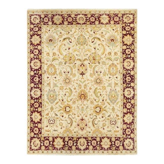 Mogul Collection Hand-Knotted Area Rug - Ivory 7' 10" x 10' 5" For Sale