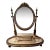 Antique French Victorian Silver and Brass Shaving Mirror For Sale