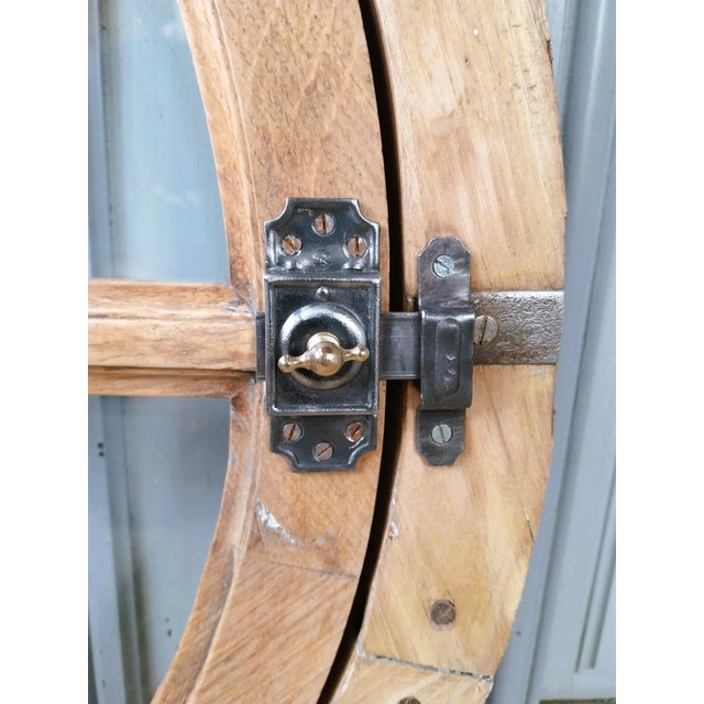 Wood Round Window in Oak For Sale - Image 7 of 12