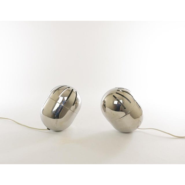 Reggiani Italian Chrome Table Lamps by Reggiani, 1970s, Set of 2 For Sale - Image 4 of 9