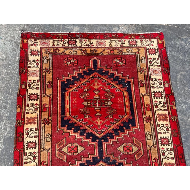 1970s Vintage Caucasian Style Hand Knotted Runner Rug For Sale - Image 5 of 7