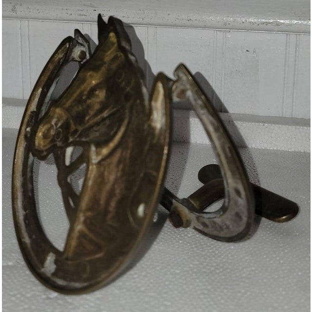 Brass Horse Door Knocker For Sale - Image 4 of 7