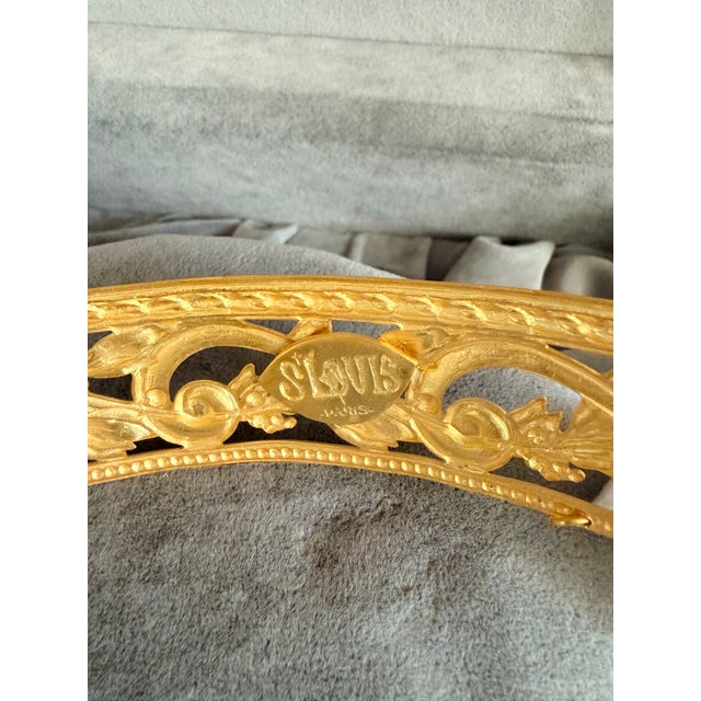 Chiseled Gilt Bronze Crown With Medallions, Signed St. Louis Paris For Sale - Image 12 of 12