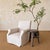 Regent Chair Slip Covered in Belgian Linen- Greige For Sale - Image 11 of 11