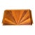 Vintage Mid-Century Modern Marquetry Sunburst Wood Inlay Serving Tray For Sale