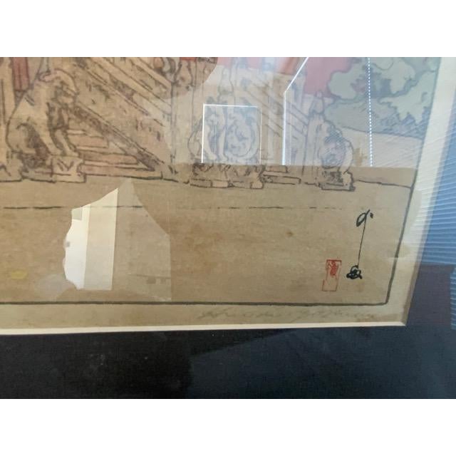 A wonderful piece by one of Japan's finest 20th Century artist Yoshida titled Hokuryo. The print is pencil signed titled...