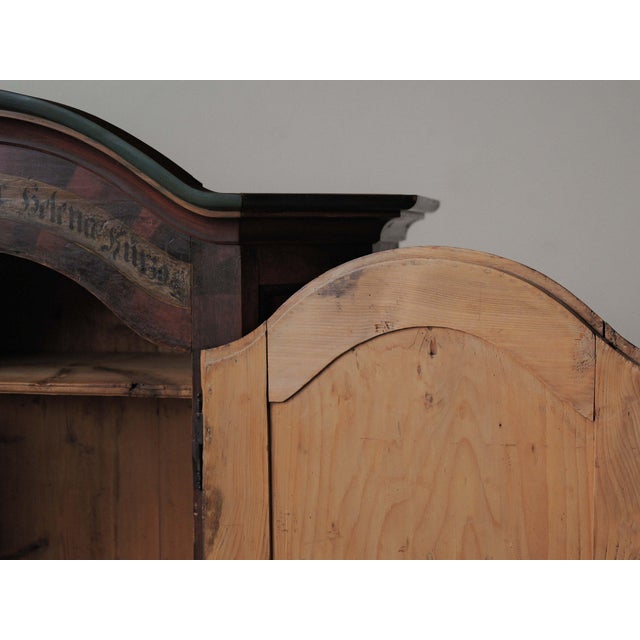 Antique Painted Bavarian Pine Wardrobe, 19th Century For Sale - Image 13 of 18