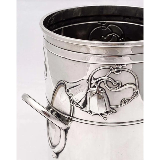 Mid 20th Century English Wine Bottle Holder With Art Nouveau Floral Design For Sale - Image 5 of 13