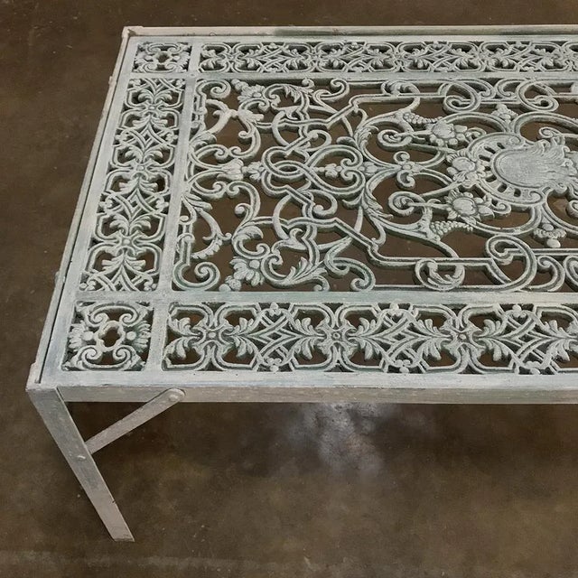 19th Century Iron Panel Coffee Table For Sale - Image 10 of 12