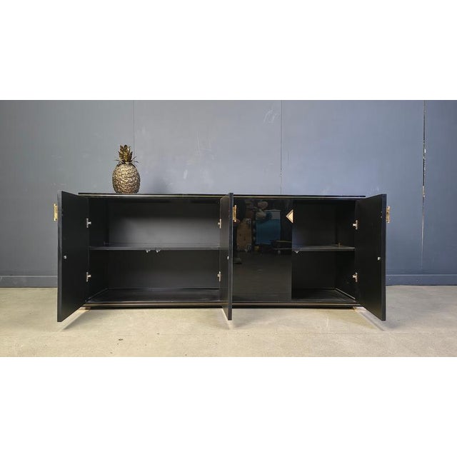 Pierre Vandel Brass and Lacquer Sideboard from Pierre Vandel, 1970s For Sale - Image 4 of 14