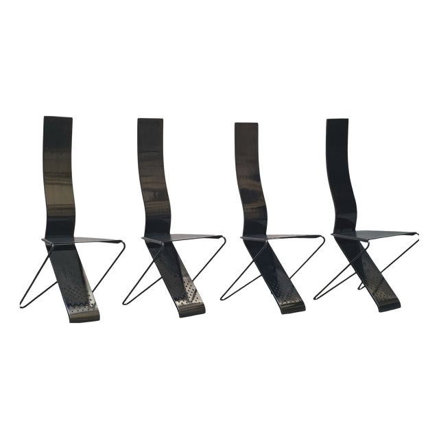 Impronta Chairs by Pietro Arosio, Italy, 1980s, Set of 4 For Sale