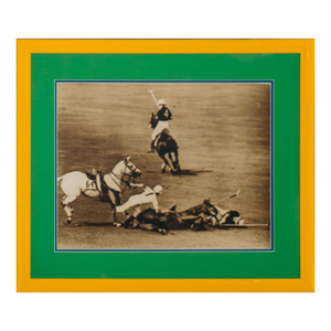 Polo Mishap on the Field B&w Framed C1940s Photo by Freudy