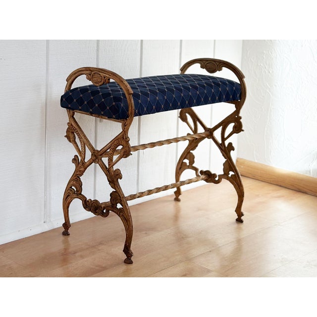 1900s Maison Jansen Style French Swan Cast Iron Bench For Sale In Minneapolis - Image 6 of 11