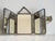 Typical three-panel barber's mirror. In good condition, with minimal signs of wear and age. A few black spots on the...
