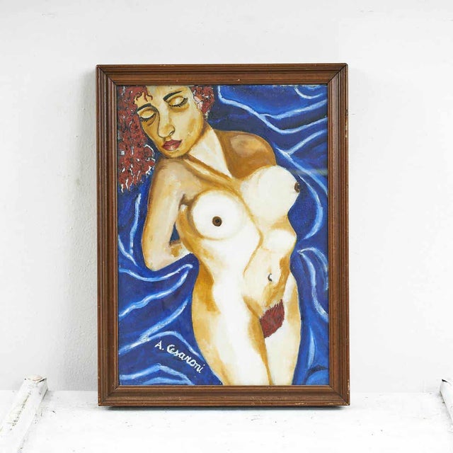 A. Cesaroni, Female Nude Figure, 2000s, Oil on Canvas For Sale - Image 5 of 5
