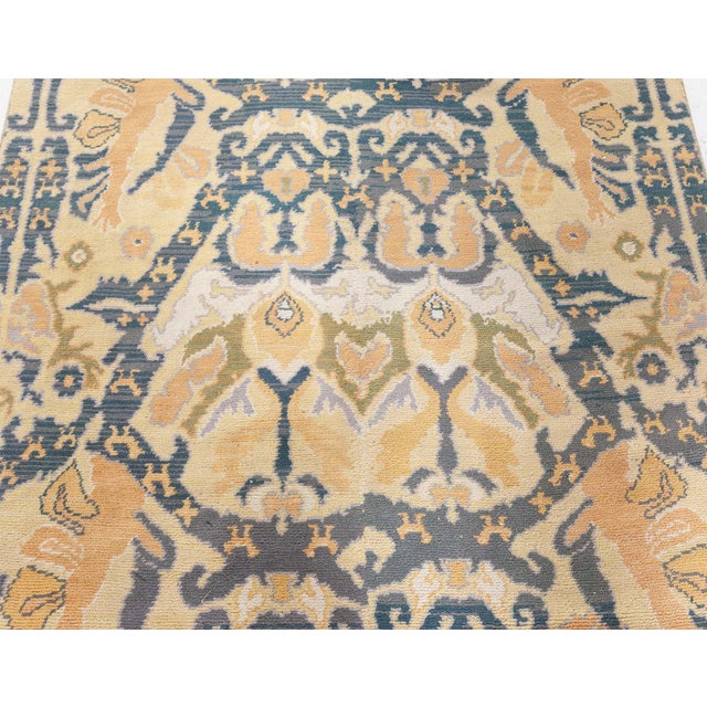 Traditional Doris Leslie Blau Vintage 1920s Spanish Cuenca Design Runner (Fragment) For Sale - Image 3 of 7