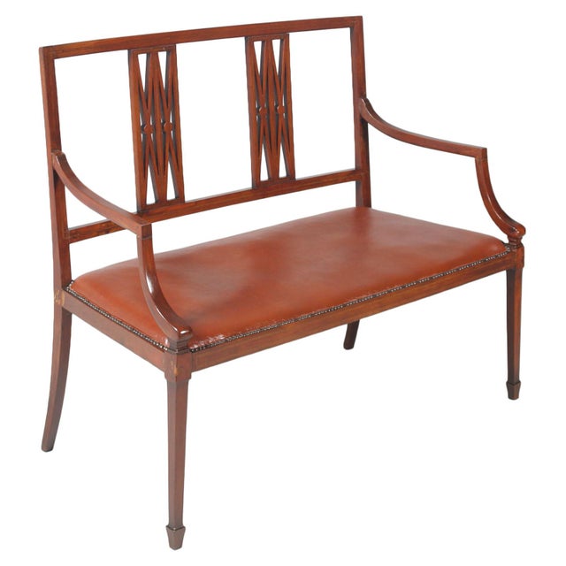 Art Nouveau Walnut Sofa from Jakob & Joseph Kohn For Sale - Image 12 of 12