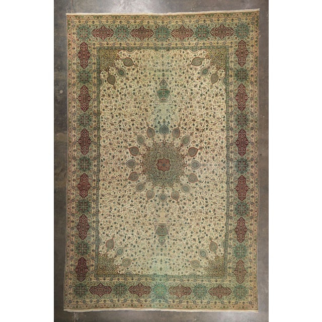 Vintage Persian Tabriz Rug, 12'06 X 19'01 For Sale - Image 12 of 12